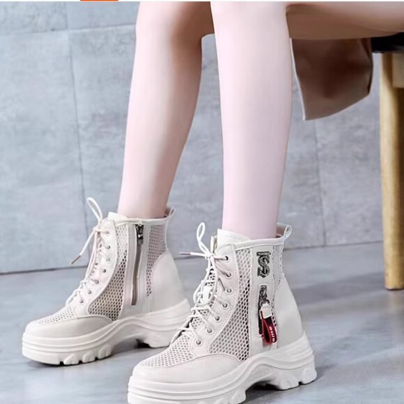 Thick soled mesh breathable short boots - Picture 1 of 4